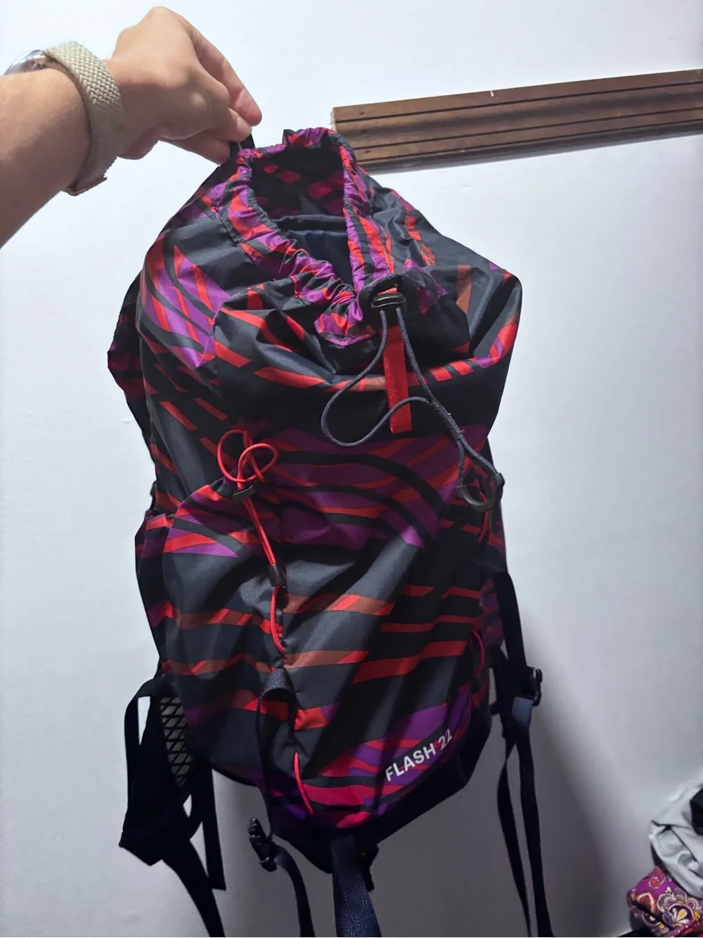 REI Co-op Flash 22 Pack -red and purple striped